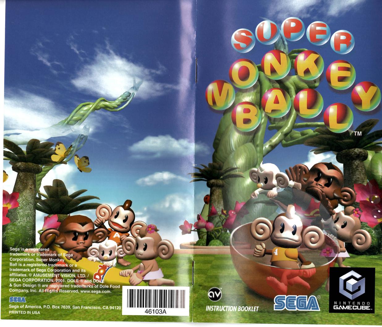 Super Monkey Ball GameCube Manual : Sega : Free Download, Borrow, and  Streaming : Internet Archive