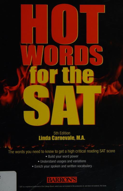 Hot words for the SAT : Carnevale, Linda : Free Download, Borrow, and  Streaming : Internet Archive